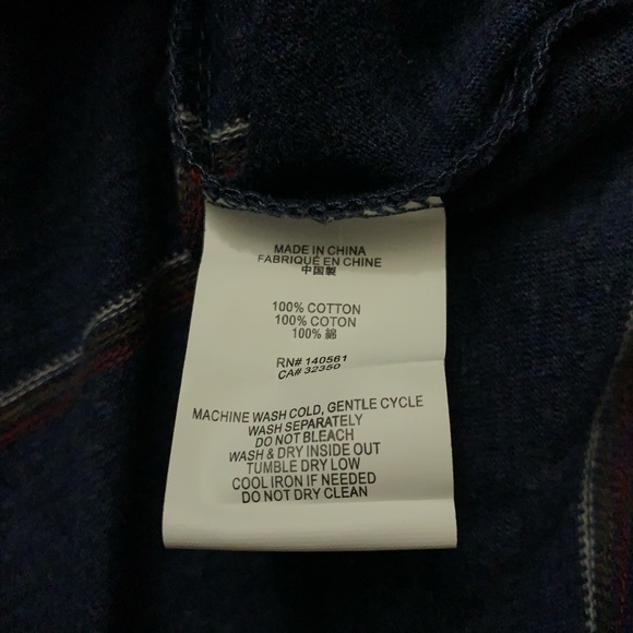 Roark Revival Long Sleeve Button Henley T-Shirt Blue Striped Mens Size M NWT - Picture 5 of 5